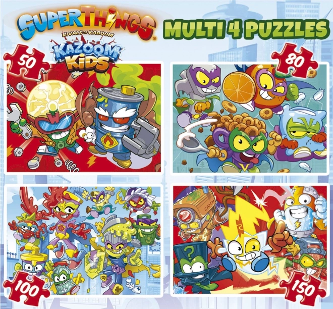 Puzzle Superthings 4 in 1 EDUCA