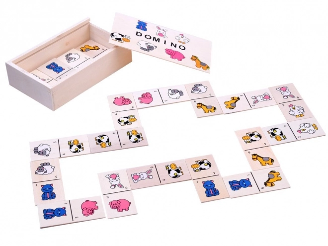 Gioco domino animali colorati per bambini