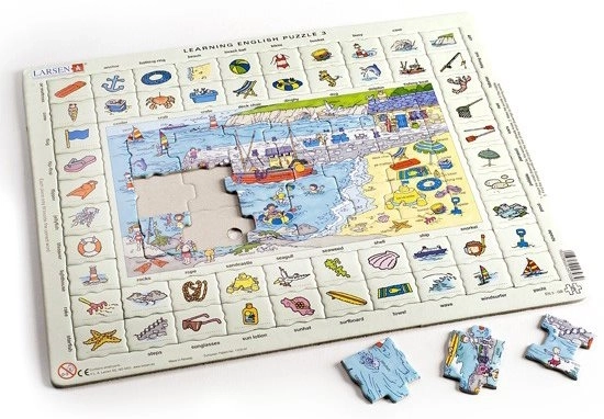 Puzzle educativo inglese: al mare 70 pezzi