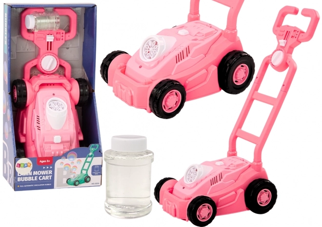 Giocattolo tagliaerba bolle di sapone rosa