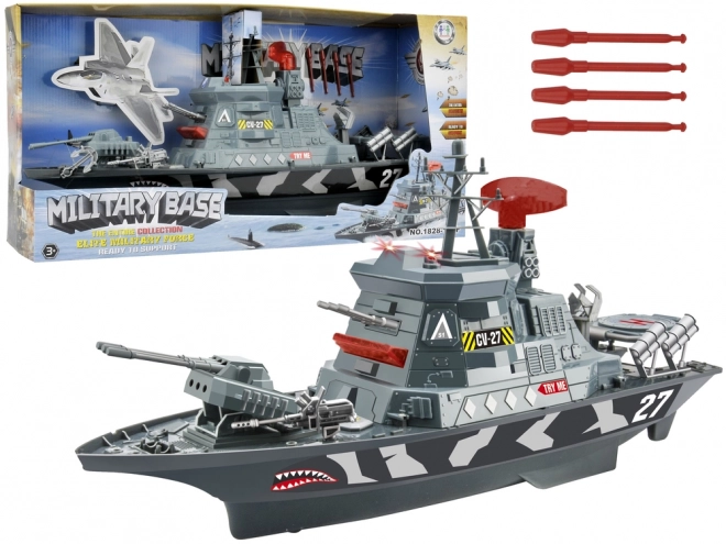 Nave Militare con Luci e Suoni per Bambini