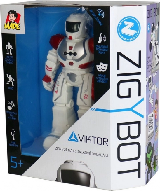 Robot interattivo Viktor 27 cm, 21 funzioni, rosso