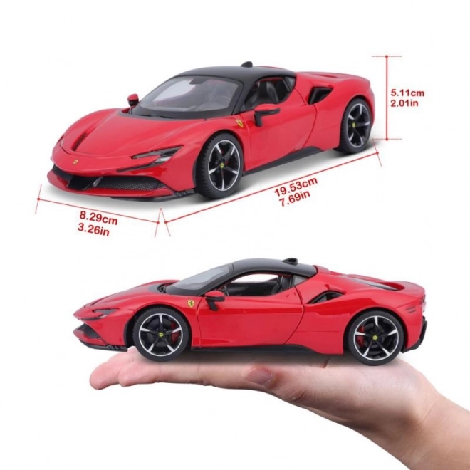 Bburago Ferrari SF90 Stradale in scala 1:24 Rosso