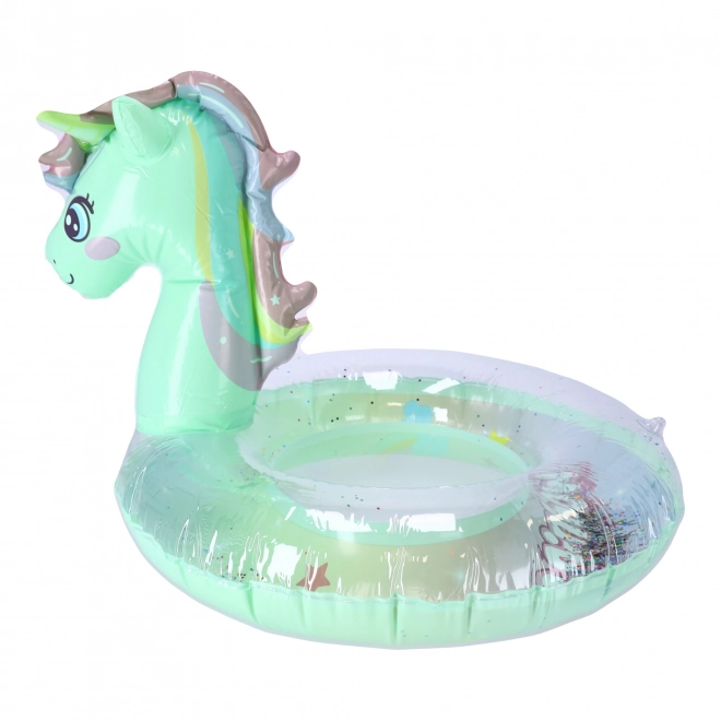 Ruota gonfiabile per bambini - Unicorno verde