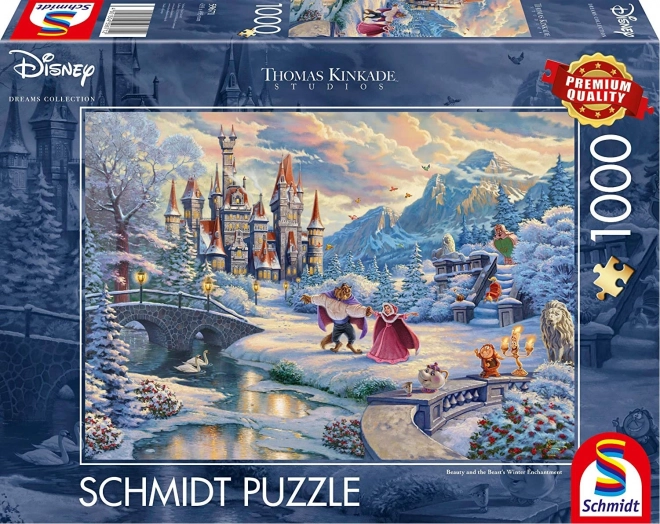 Puzzle La Bella e la Bestia Magia d'Inverno 1000 pezzi