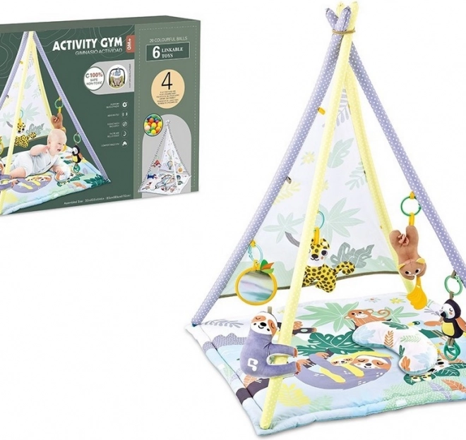 Tappetino con tenda con musica e accessori