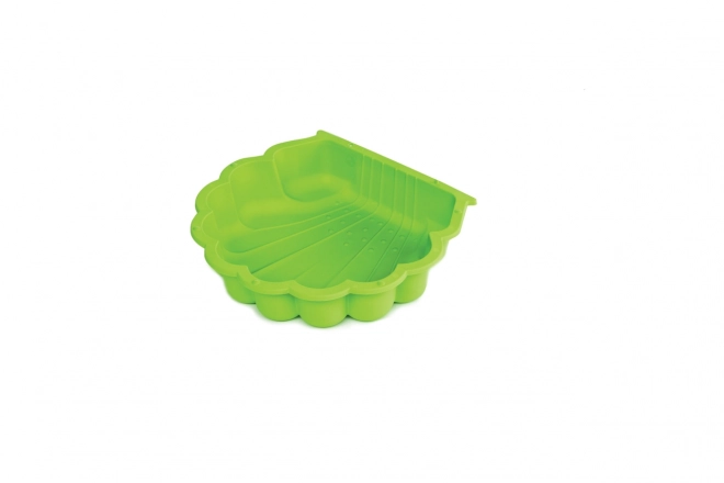 Sabbiéra a conchiglia con coperchio verde