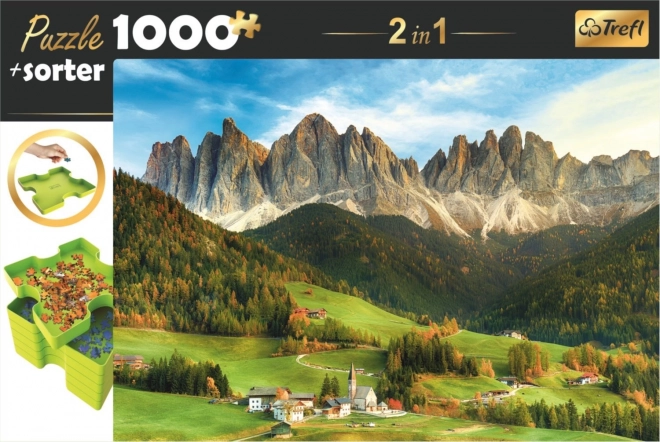 Puzzle Trefl con Divisore 2-in-1 Dolomiti, Italia 1000 Pezzi