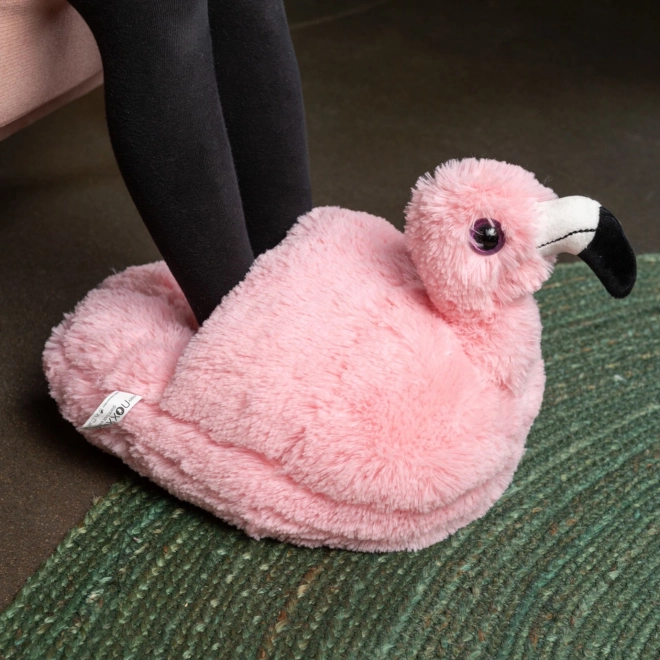 Pantofola riscaldante peluche Flamingo