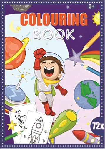 Libro da colorare Spazio A4, 72 pagine