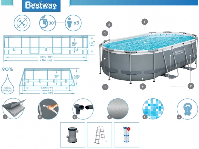 Piscina con cornice Bestway Power Steel