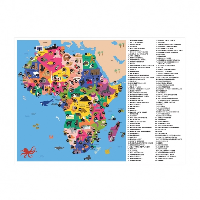 Puzzle geografico Mappa dell'Africa