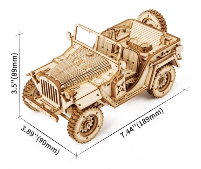 Puzzle 3D in legno Jeep Militare anni '40