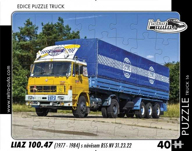 Puzzle Camion Retro Liaz con Rimorchio