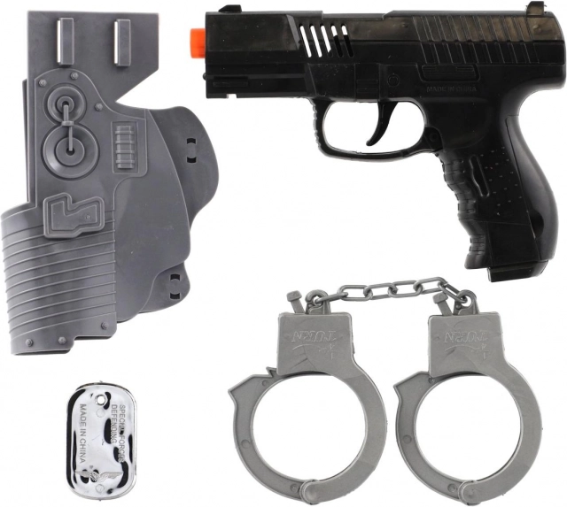 Set militare di pistole di plastica a inerzia con accessori