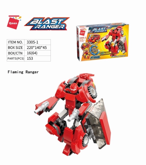 Qman Blast Ranger Set 4 pezzi