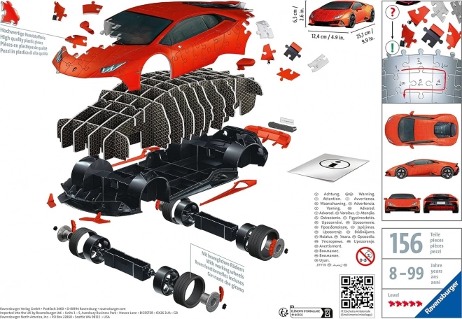 Lamborghini Huracán Evo puzzle 3D