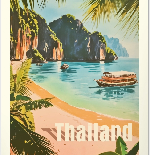 Calendario murale Vintage poster Paradisi tropicali 2026