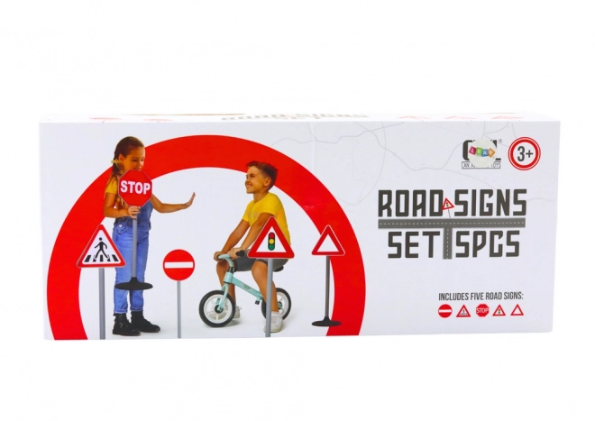 Set educativo segnaletica stradale di avviso 5 pezzi