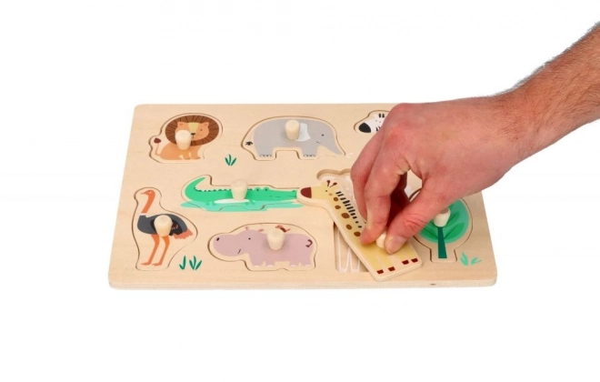 Puzzle in legno con maniglie Safari