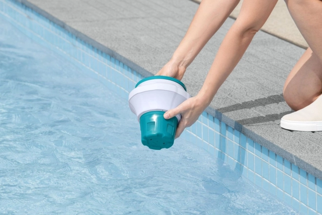 Dispenser galleggiante per piscina con termometro Bestway