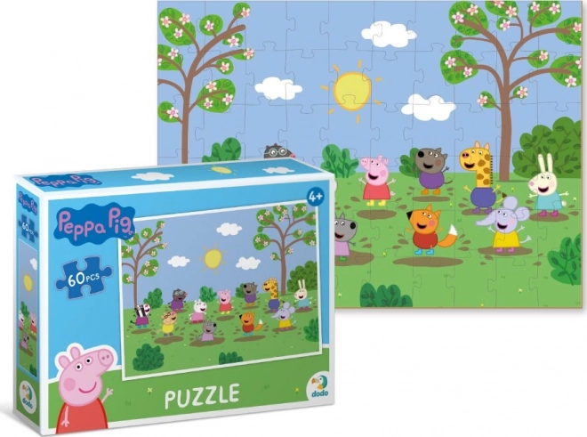 Puzzle DODO Peppa Pig: Divertimento al sole 60 pezzi