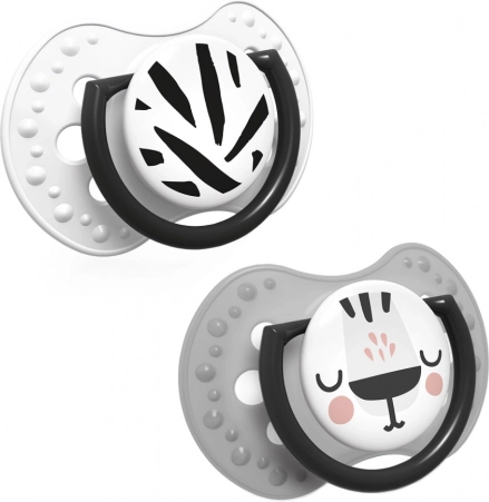 LOVI Ciuccio in silicone dinamico SALT&PEPPER 6-18 mesi 2 pezzi