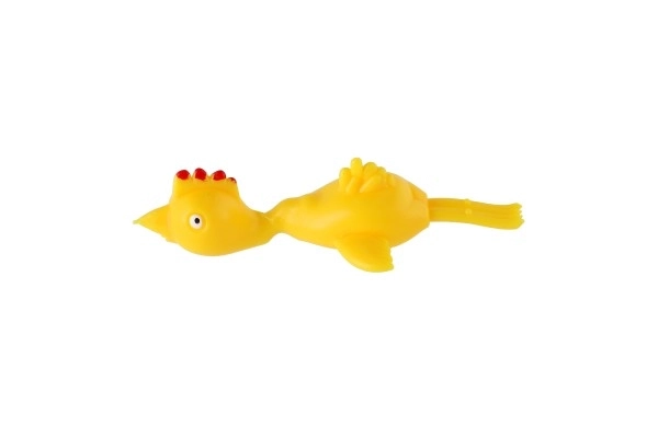 Giocattolo antistress gallina volante in silicone 10 cm