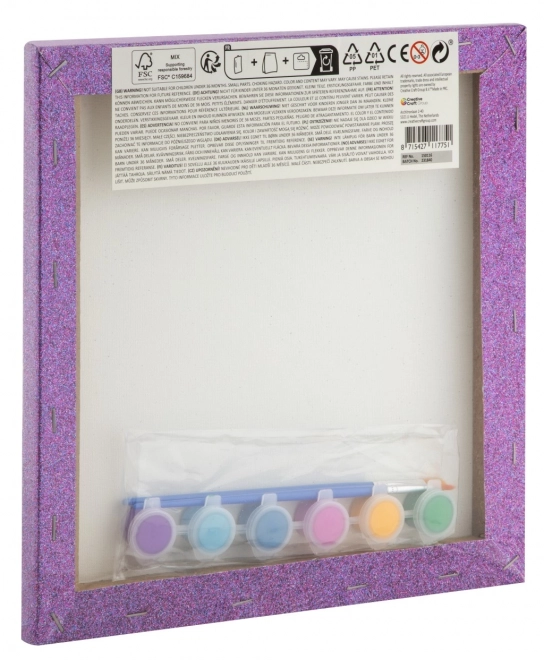 Pittura per numeri su tela scintillante