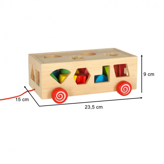 Gioco educativo in legno con forme