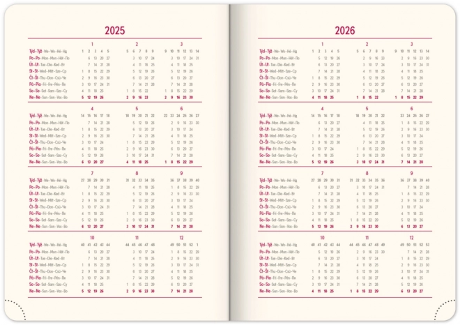 Agenda Settimanale Vivella Top 2025 Arancione