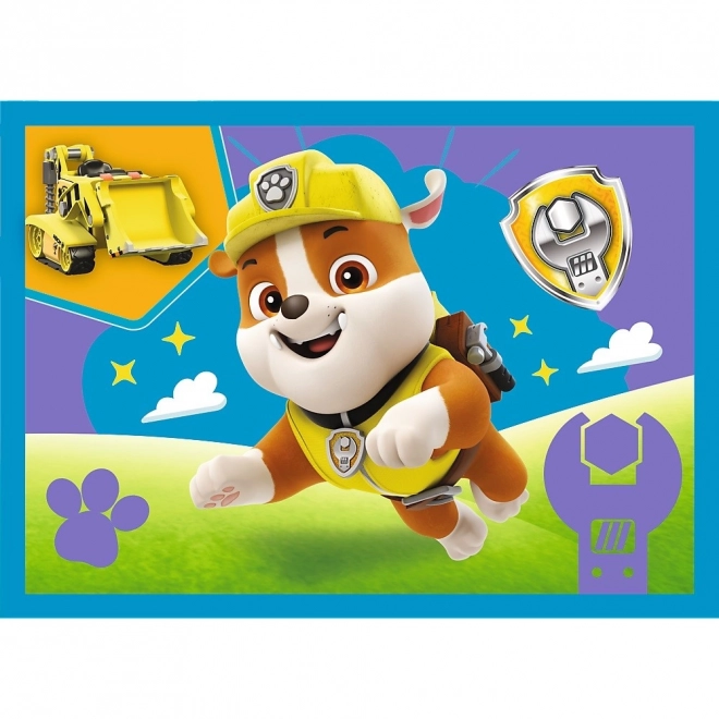 Puzzle 4 in 1 Paw Patrol - Cuccioli in Corsa