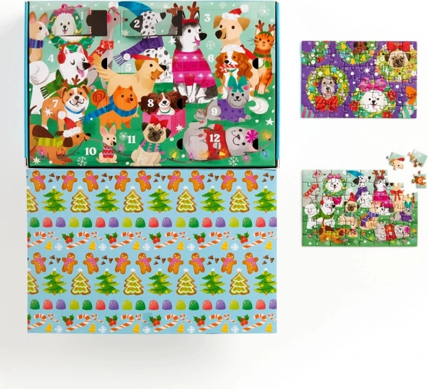 Puzzle del conto alla rovescia pre-natalizio set 12 pezzi