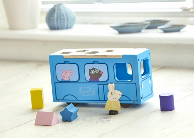 Puzzle in legno autobus scolastico Peppa Pig