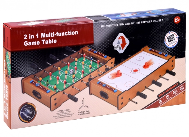 Gioco di società Calciobalilla e Air Hockey 2 in 1