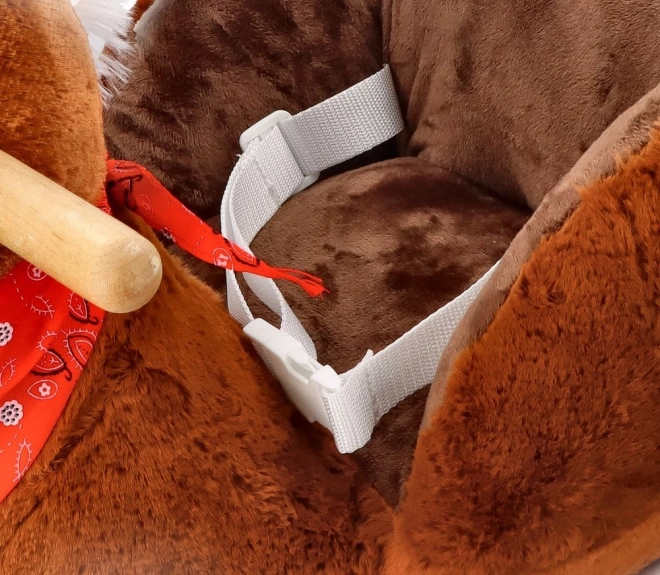 Cavallo a dondolo marrone con sedile