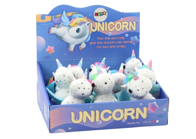 Unicorno Peluche Salterino Bianco