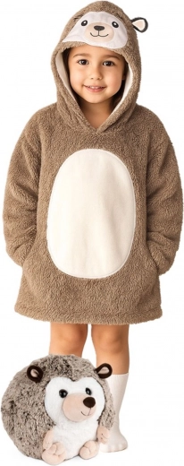 Grazioso design da riccio con cappuccio