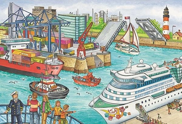 Porto vivace e traffico marittimo