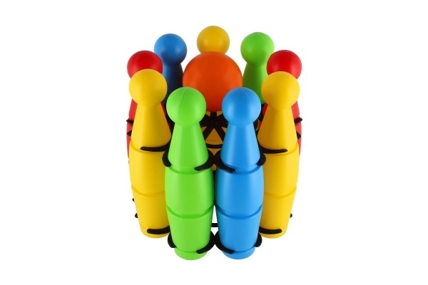 Set 9 birilli colorati in plastica 23cm