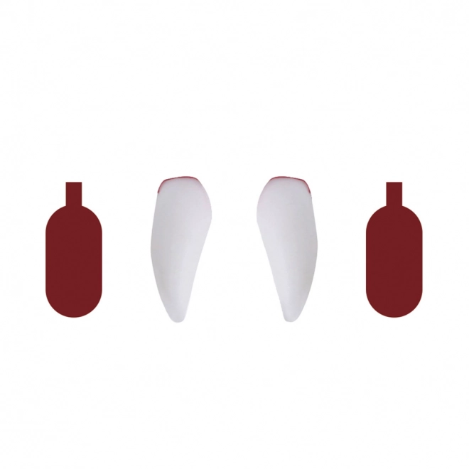Set di denti da vampiro con sangue finto
