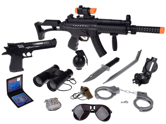 Set da poliziotto per il gioco pistola manette ZA4826