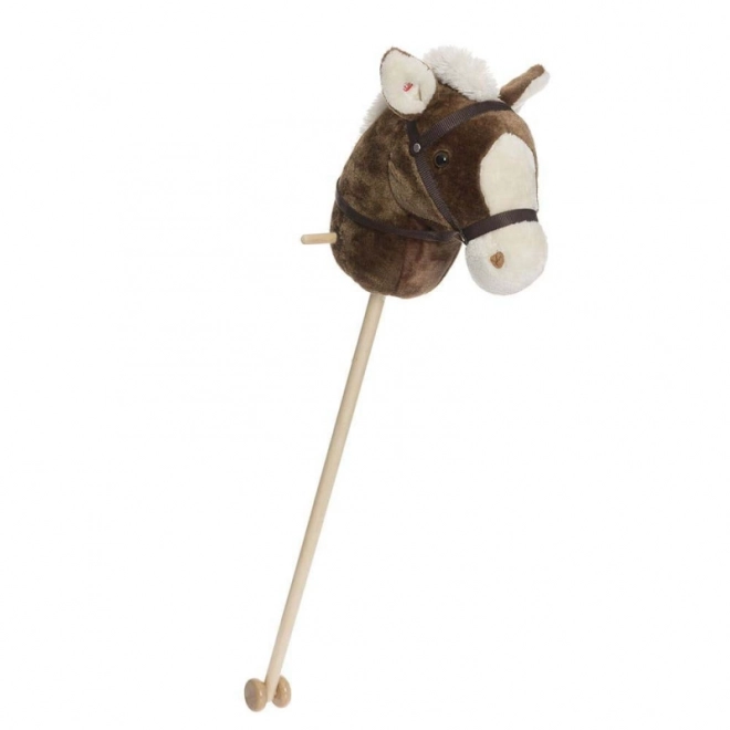 Cavallo da Cavalcare Hobby Horse Marrone e Bianco con Suoni 100cm