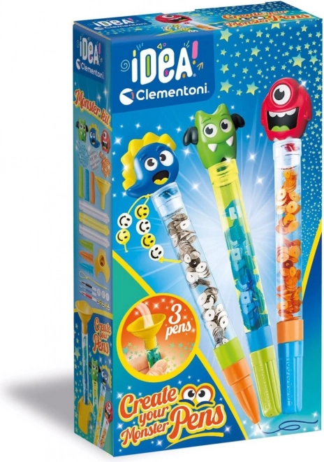 CLEMENTONI IDEA Set creativo per la realizzazione di penne – mostro