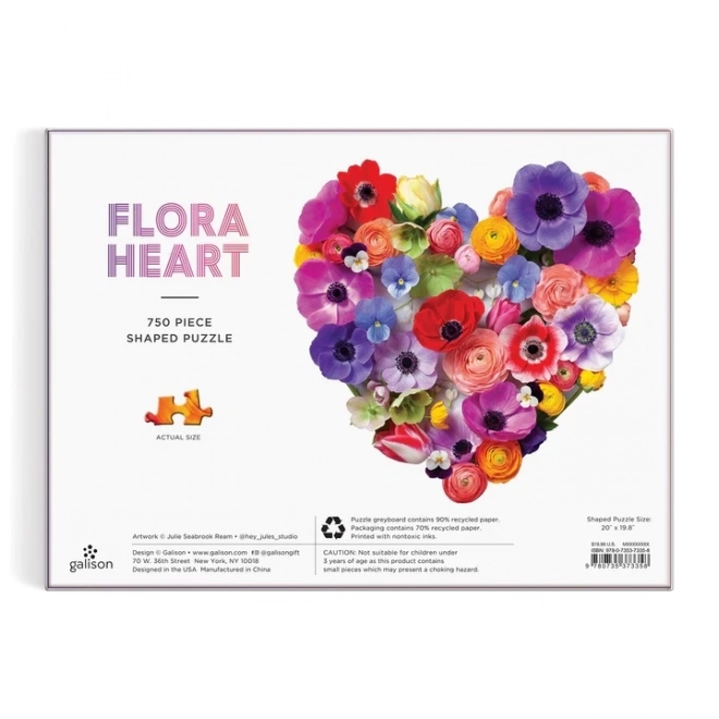 Puzzle Cuore Fiorito 750 Pezzi