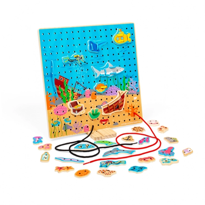 Gioco di intreccio Bigjigs Toys Mondo Marino