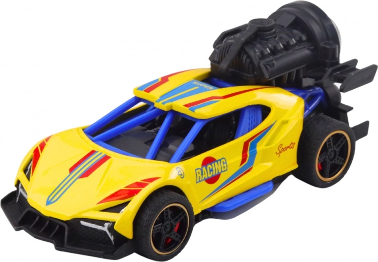 Effetto fumo come in una vera auto da corsa