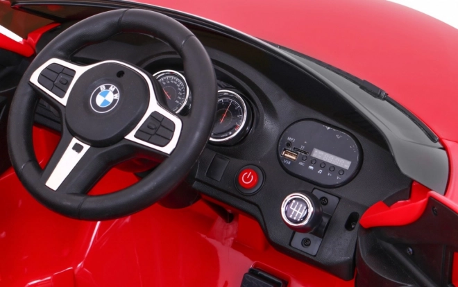 BMW 6 GT Auto a batteria rosso + telecomando + partenza lenta + EVA + cinture + LED MP3