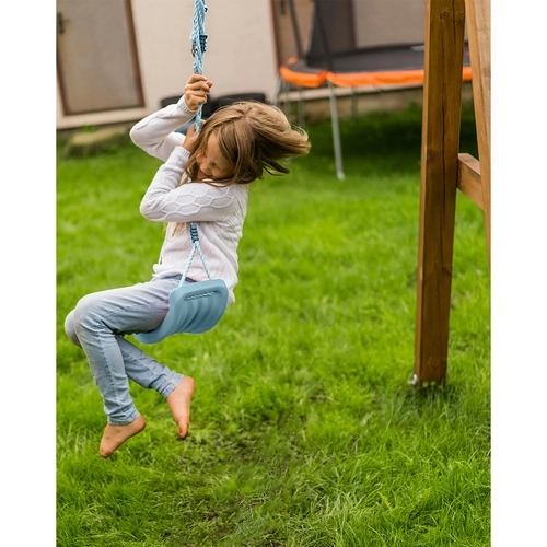 Altalena per bambini in plastica blu