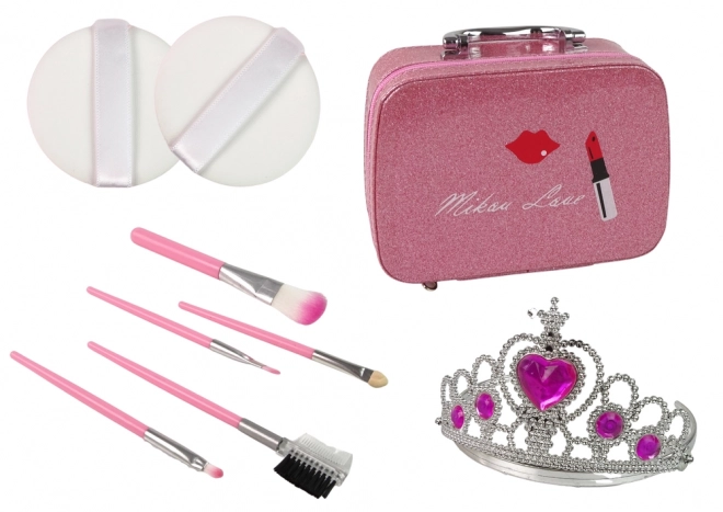 Set trucco bambina valigetta rosa con glitter